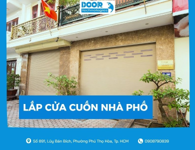 Dịch vụ lắp cửa cuốn nhà phố uy tín, thi công đúng kỹ thuật