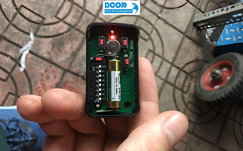 4. Remote và nút bấm tường đều không điều khiển được cửa
